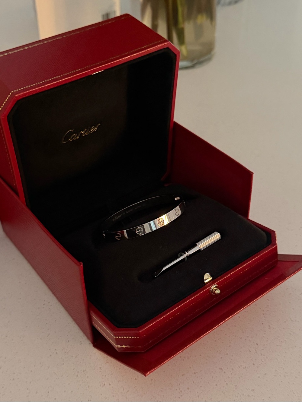 Cartier White Gold Love Bracelet